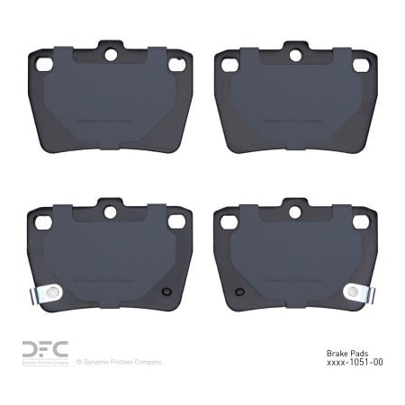 Dynamic Friction Co DFC 3000 Semi-Metallic Brake Pads - 1311-1051-00